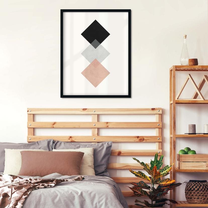 Poster Nouveauprints - Carrés roses