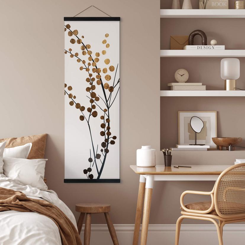 Cubistika Textil poster - Gyllene gren - Panorama