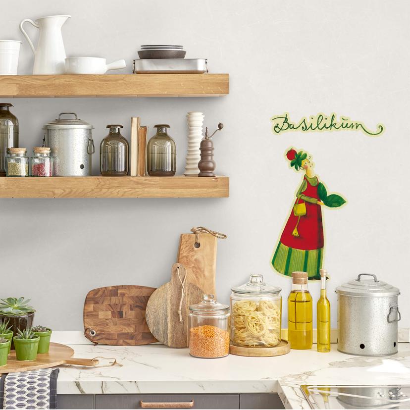 Leffler Wallsticker - Basilikum urtekvinde