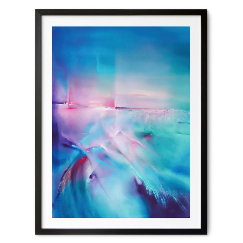 Plakat aurora borealis i turkis og lilla - Schmucker