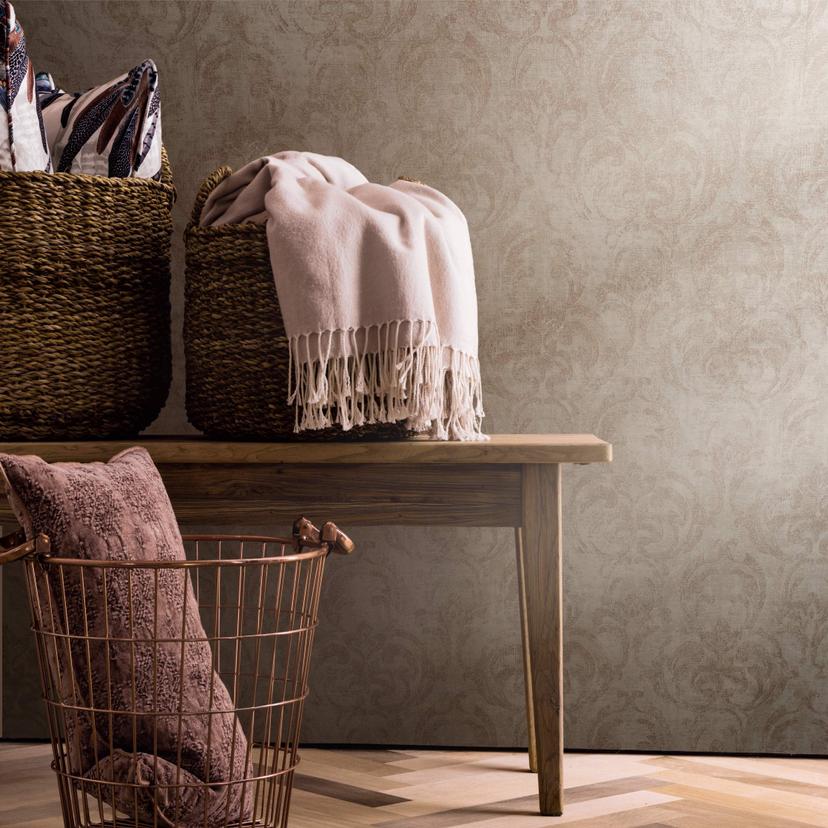 Tapet, non-woven Novamur Jackie beige, rød