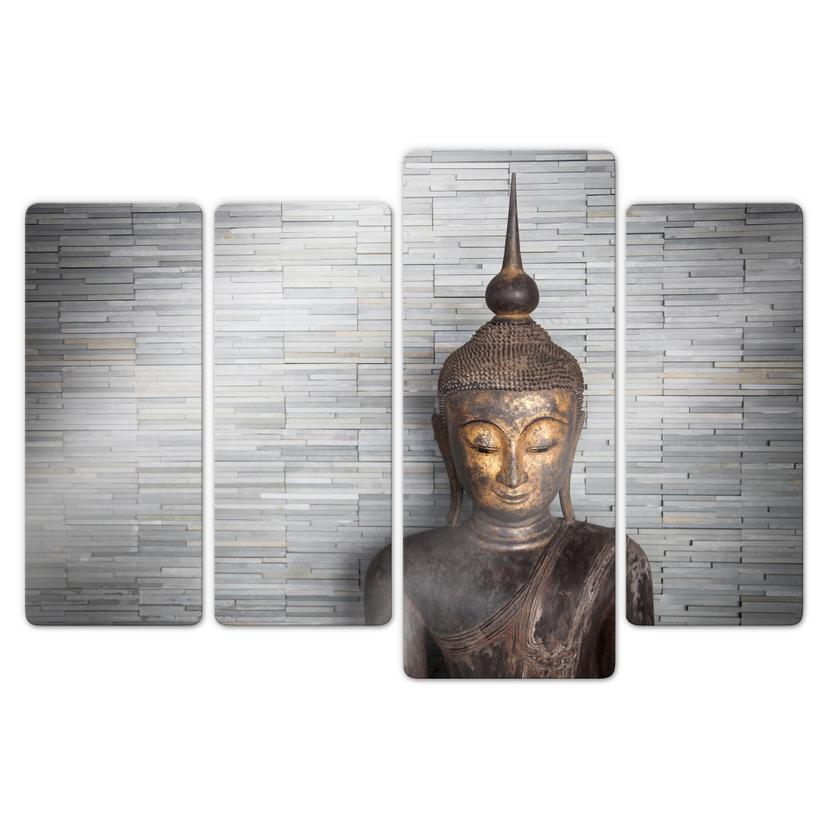 Tableau en verre - Bouddha Thaïlande (4 parties)