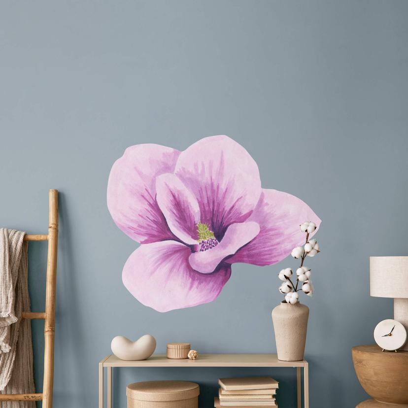 Muursticker Bloeiende Magnolia
