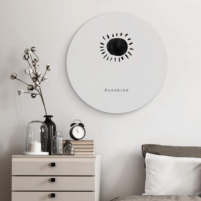 Tableau sur alu-Dibond rond Orara Studio - Sunshine