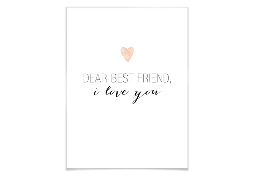 Plakat - Confetti & Cream - Dear best friend…