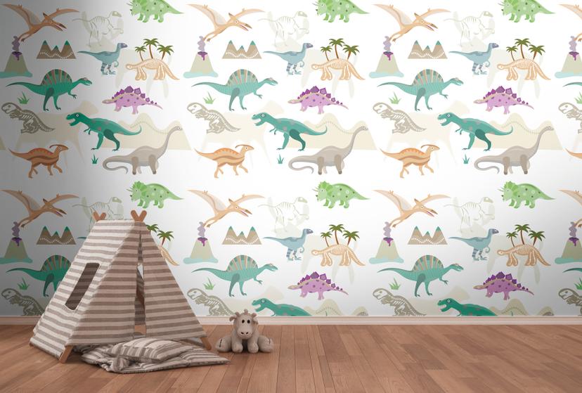 Fototapet för barn färgglad grädde - non-woven tapetkonst för barn Livingwalls - matt och slät