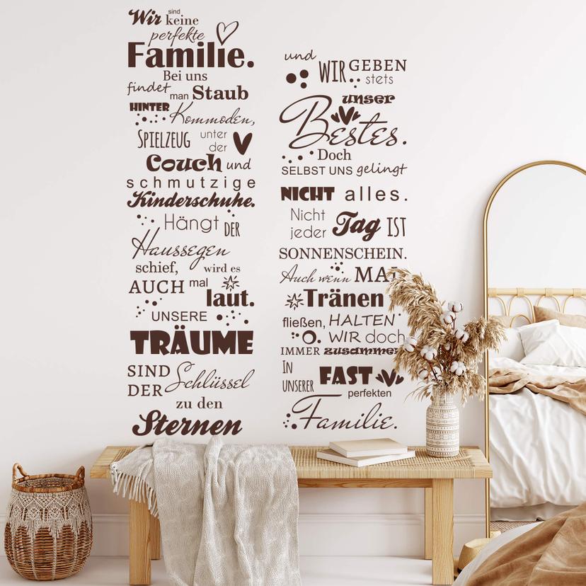 Wandtattoo Keine perfekte Familie