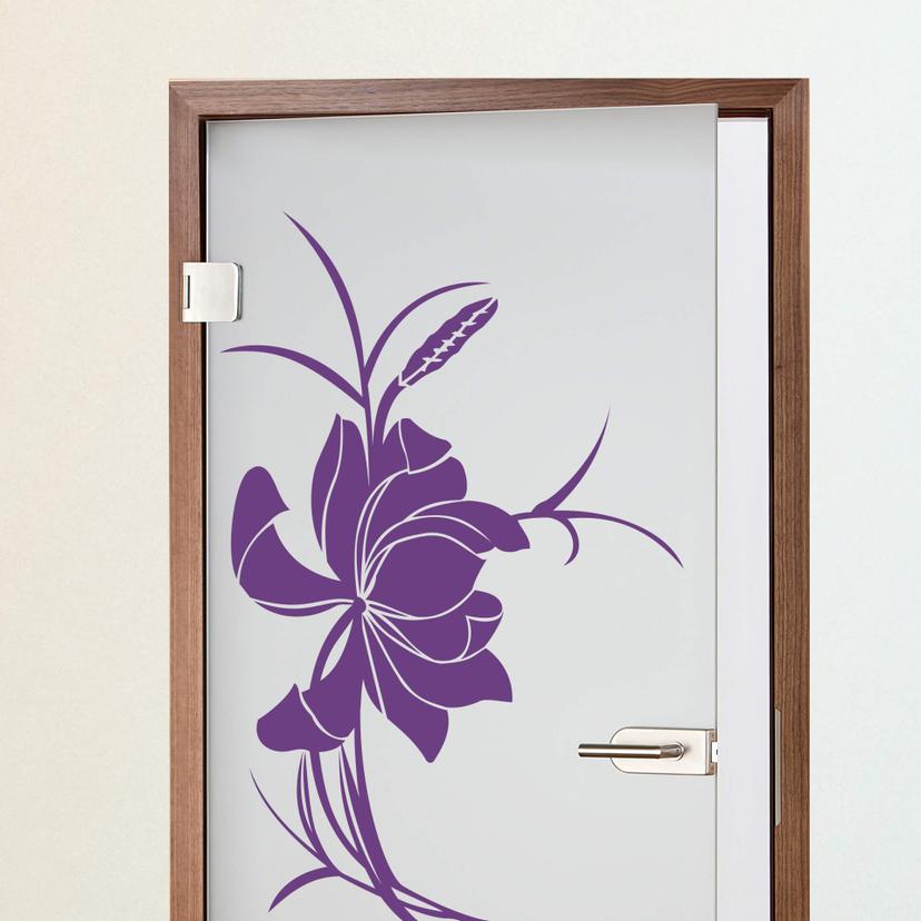 Stickers de Porte - Fleur d'Asie
