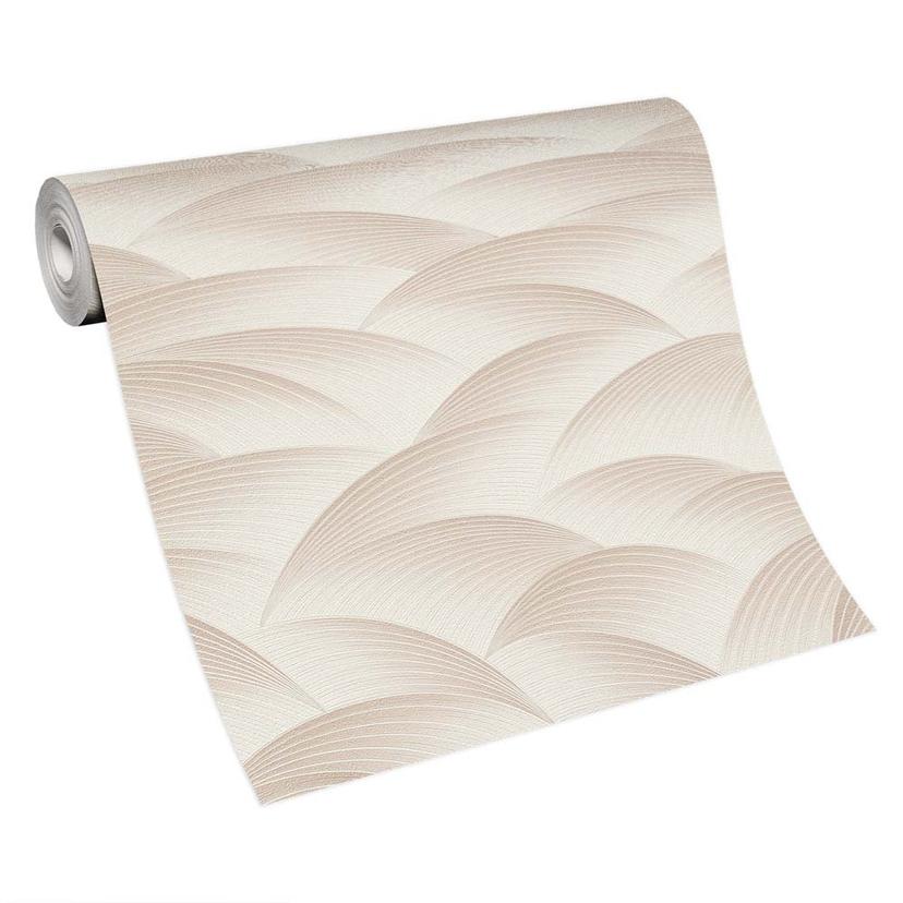 Korrugerad tapet, mönstrad tapet Fashion for Walls 4 av Guido Maria Kretschmer beige