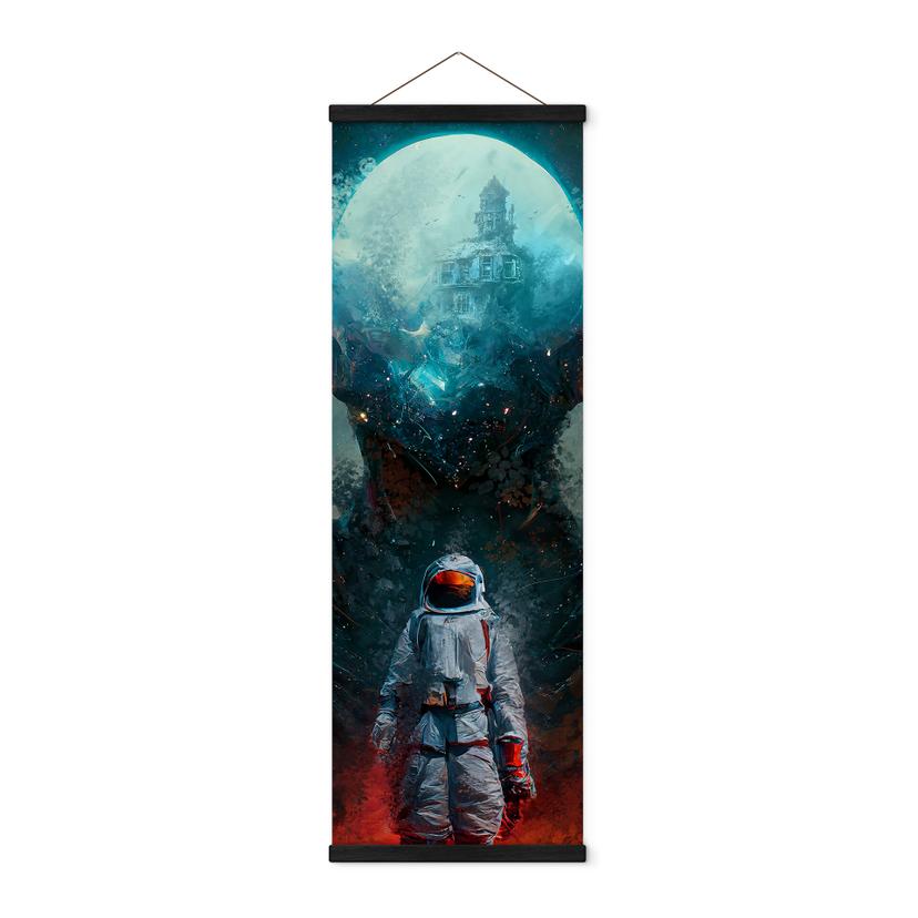 Tekstil plakat Heine - Astronaut på rejse - Astro Cruise - Panorama