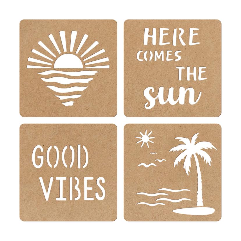 Decoro MDF Sun, Sea, Beach and Palm Trees