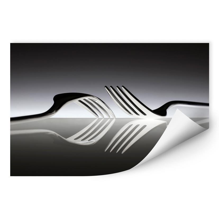 Zelfklevende Poster De Kogel - Silverware Reflection
