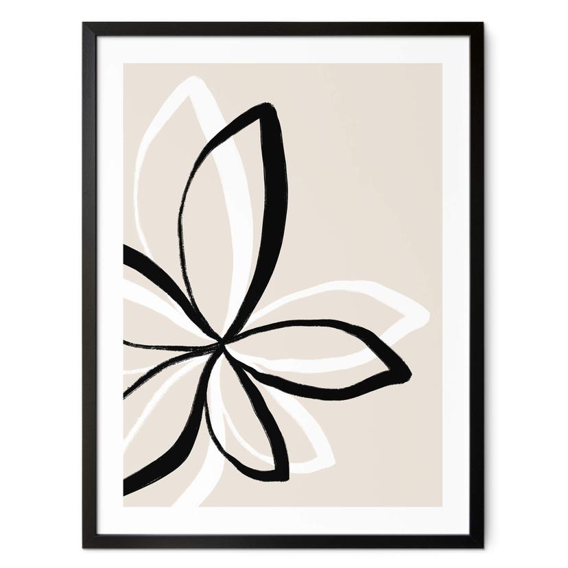 Póster uplusmestudio - Line Art - La doble flor