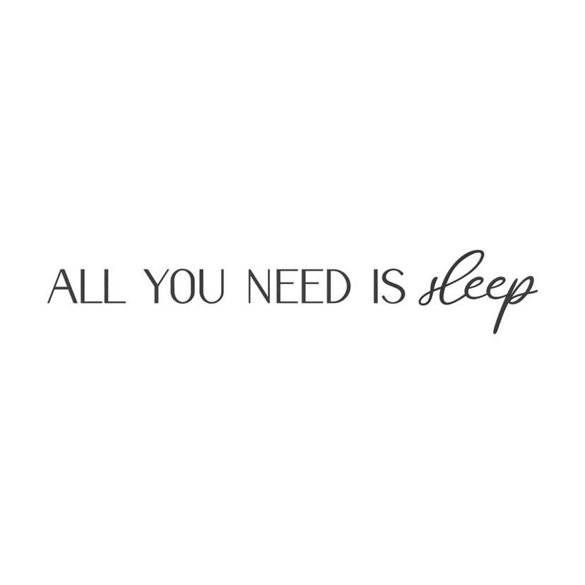 3D-bokstäver "All You Need Is Sleep" - Väggdekorationer i trä för elegant sovrumsdesign