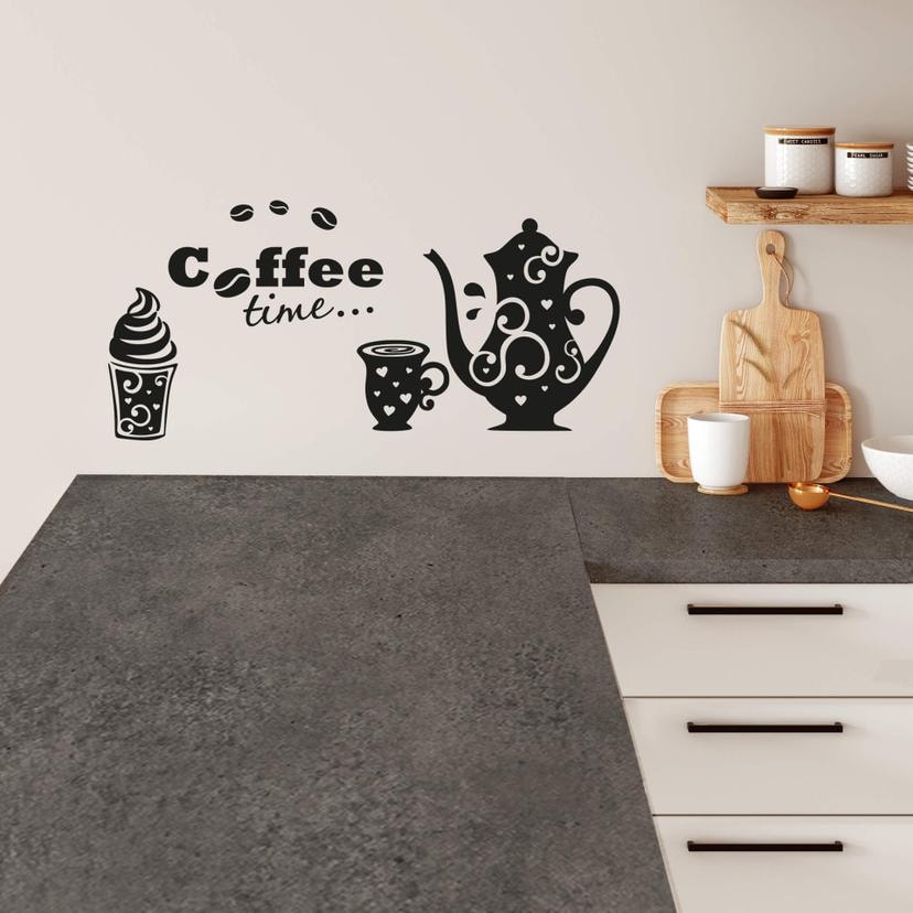 Sticker mural - Coffee time 3