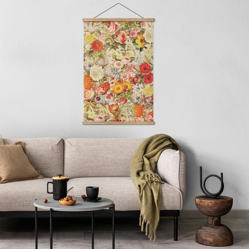 Póster de tela Collage de flores de colores - Frida Floral Studio