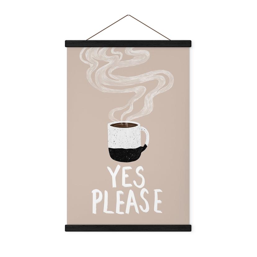 Tekstil plakat Varm kop kaffe om morgenen - EMELIEmaria