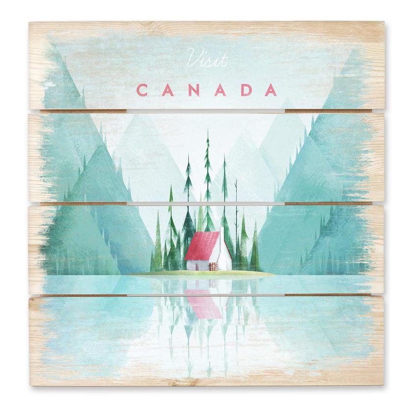 Cuadro de madera Rivers - Canada - 40x41,5 cm