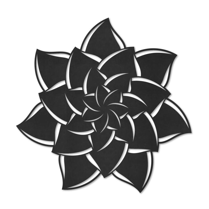 MDF - Väggdekorationer i trä mandala blomma 02