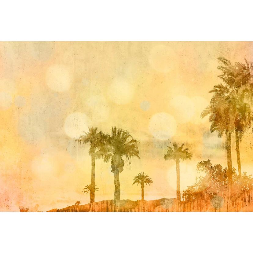 Livingwalls papier peint photo ARTist Palm Oasis avec palmiers jaune, orange