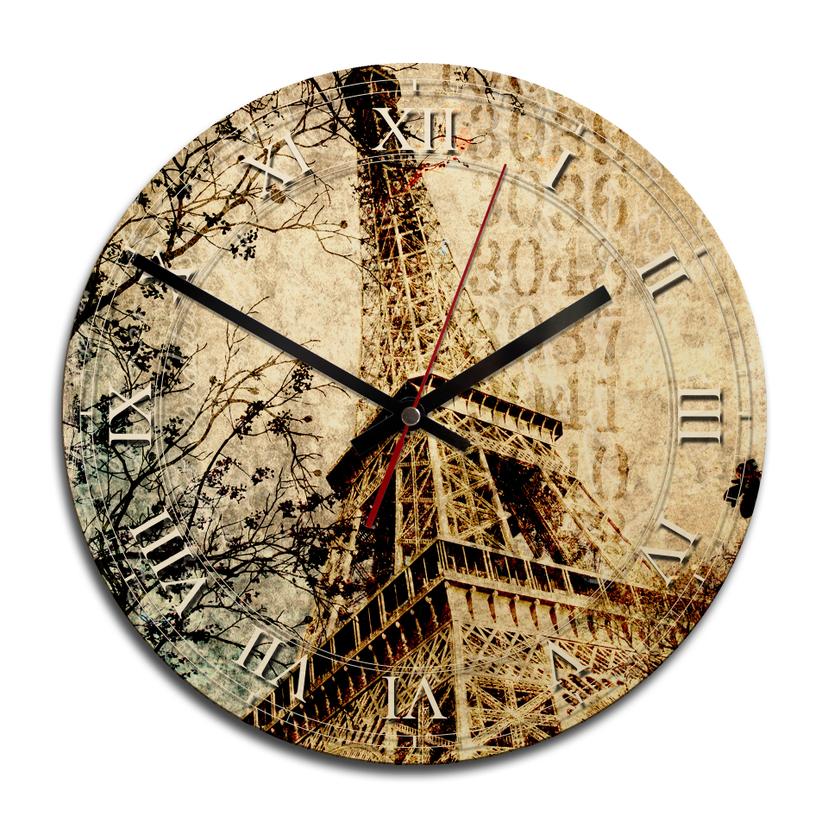 Horloge murale en bois - Paris nostalgique