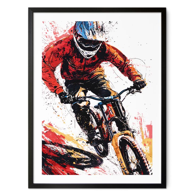Póster dinámico de ciclista de montaña - Jaszke