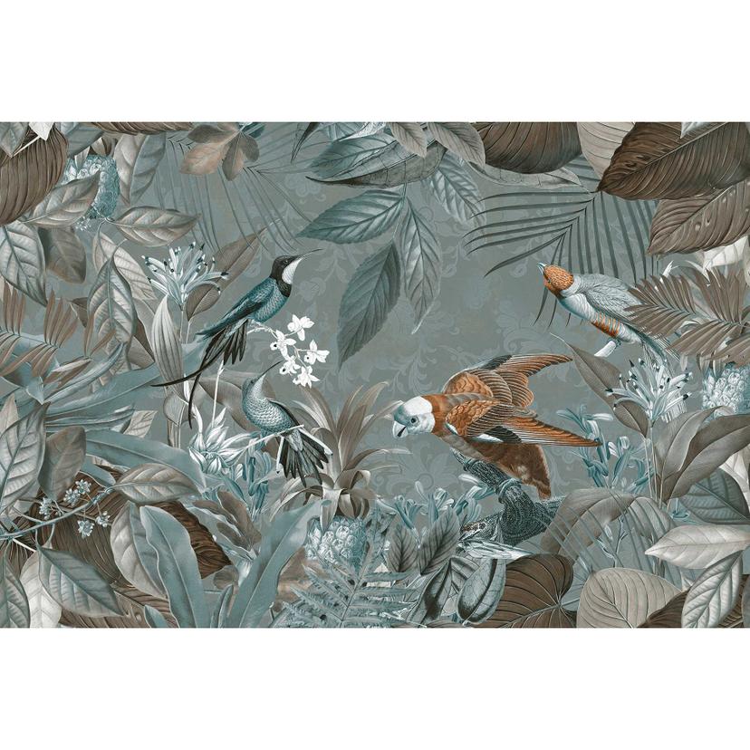Livingwalls papier peint photo ARTist Tropical Jungle avec Jungle et toucans verts, orange, rose