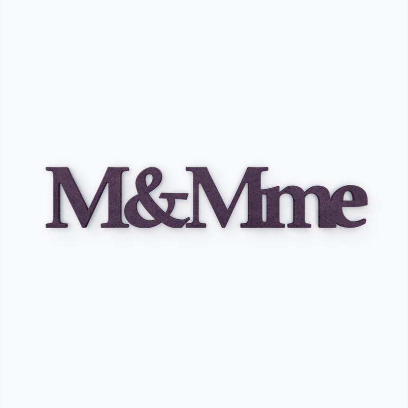 Scritta in MDF - M&Mme