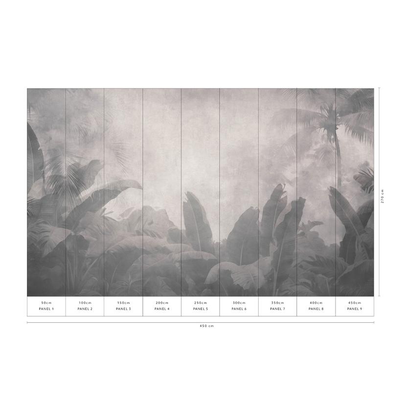 Papel pintado paisaje Big Pictures gris 4,50 x 2,70 m