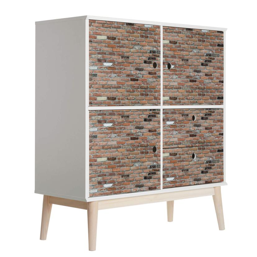 Vinilo adhesivo muebles pared rústica