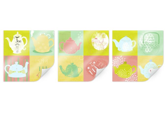 Poster Loske - Tea Time (3-teilig)