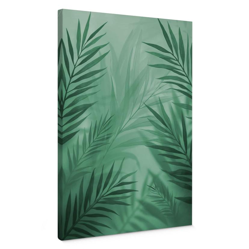 Tableau sur toile Feuilles de palmier vertes