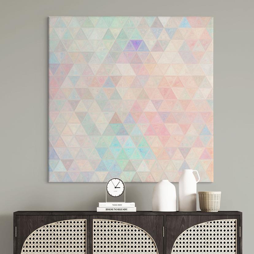 Stampa su tela Triangoli colorati a mosaico - Jaszke