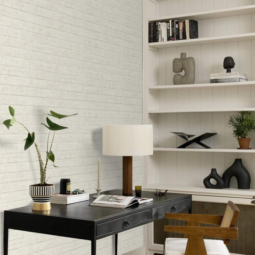 Tapet i betonlook, stentapet Factory hvid