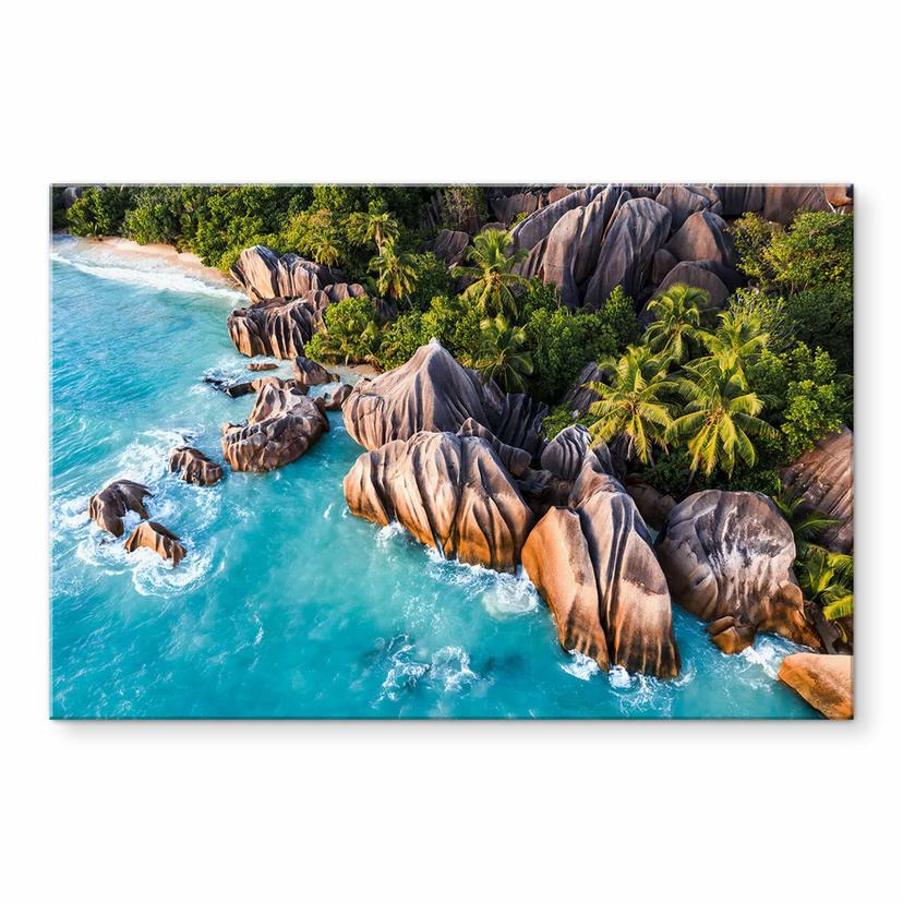 Pannello paraschizzi Costa rocciosa tropicale delle Seychelles - Colombo