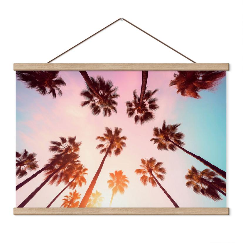 Stampa su tessuto California Dreaming con vista sulle palme - Hugonnard