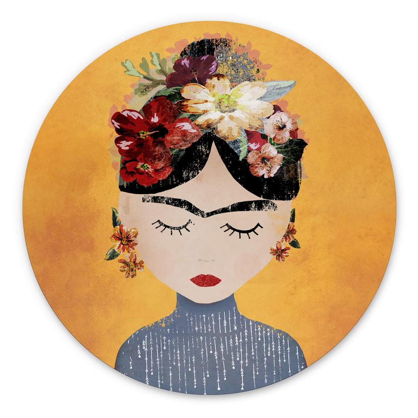 Vægcirkel Treechild - Frida – print på aluminium (Alu-Dibond)