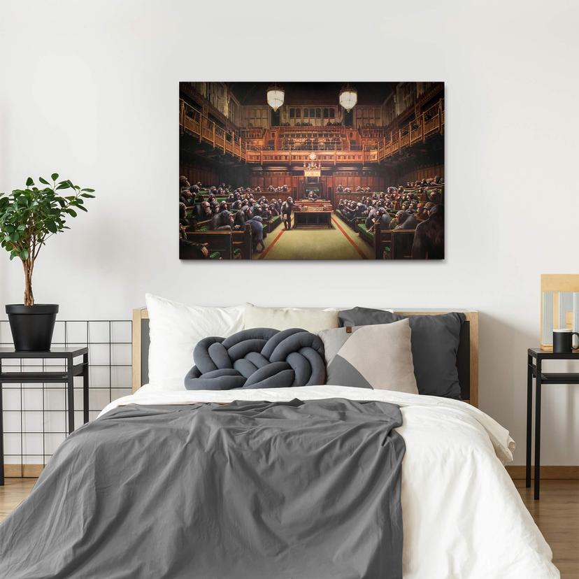 Stampa su tela Banksy - Parlamento