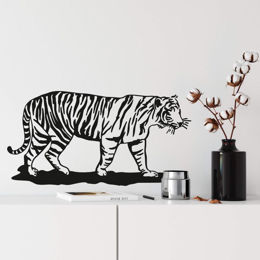 Muursticker Tijger Silhouet