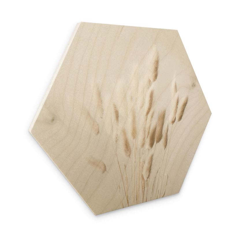 Hexagone - Bois 1X Studio - Herbes séchées