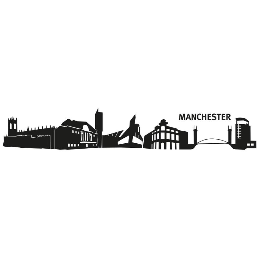 Adesivo murale - Profilo di Manchester 2