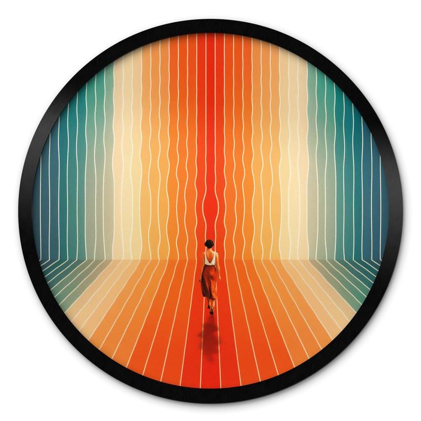 Póster mujer delante del arco iris - Taudalpoi - Redondo