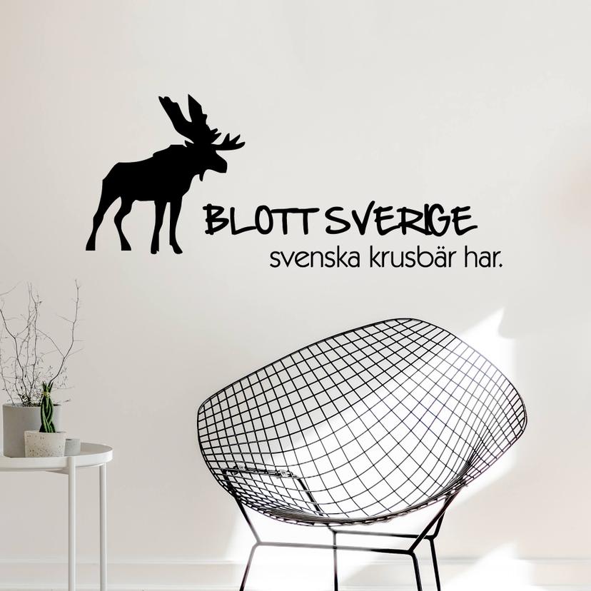 Wandtattoo Blott Sverige svenska krusbär har