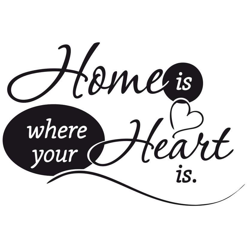 Adesivo murale - Home is where your heart is