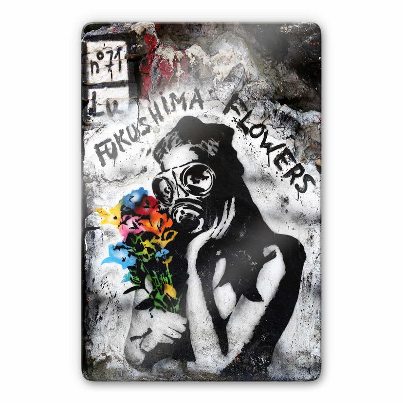 Stampa su vetro - Fukushima flowers