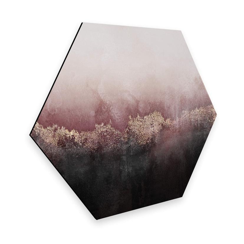 Hexagone - Alu-Dibond - Fredriksson - Ciel rose