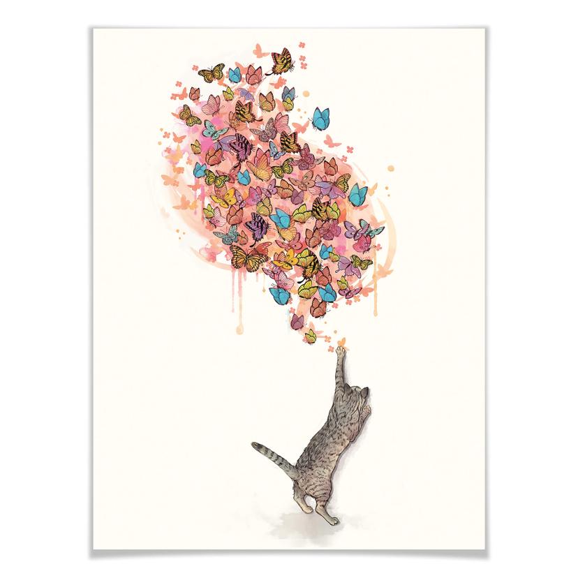 Poster Graves - Attraper les papillons