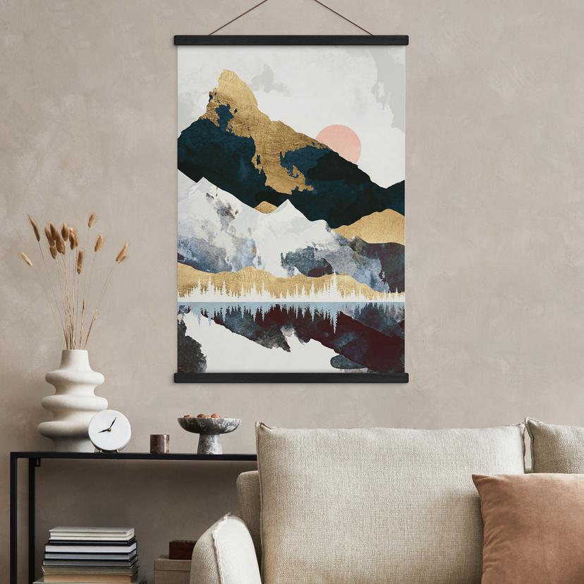 Stampe su tessuto Riflesso di un paesaggio invernale - SpaceFrog Designs