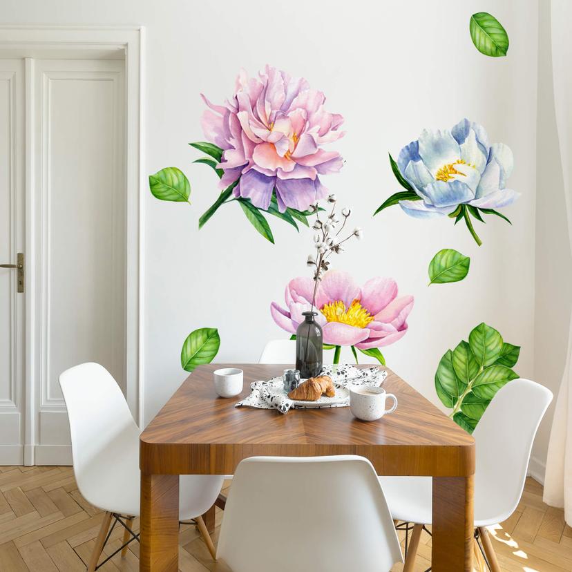 Sticker mural XXL - Variété colorée de fleurs - Set
