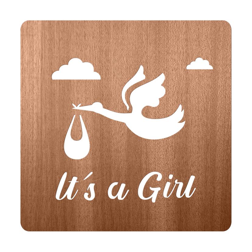Decoro in legno Baby - It's a Girl